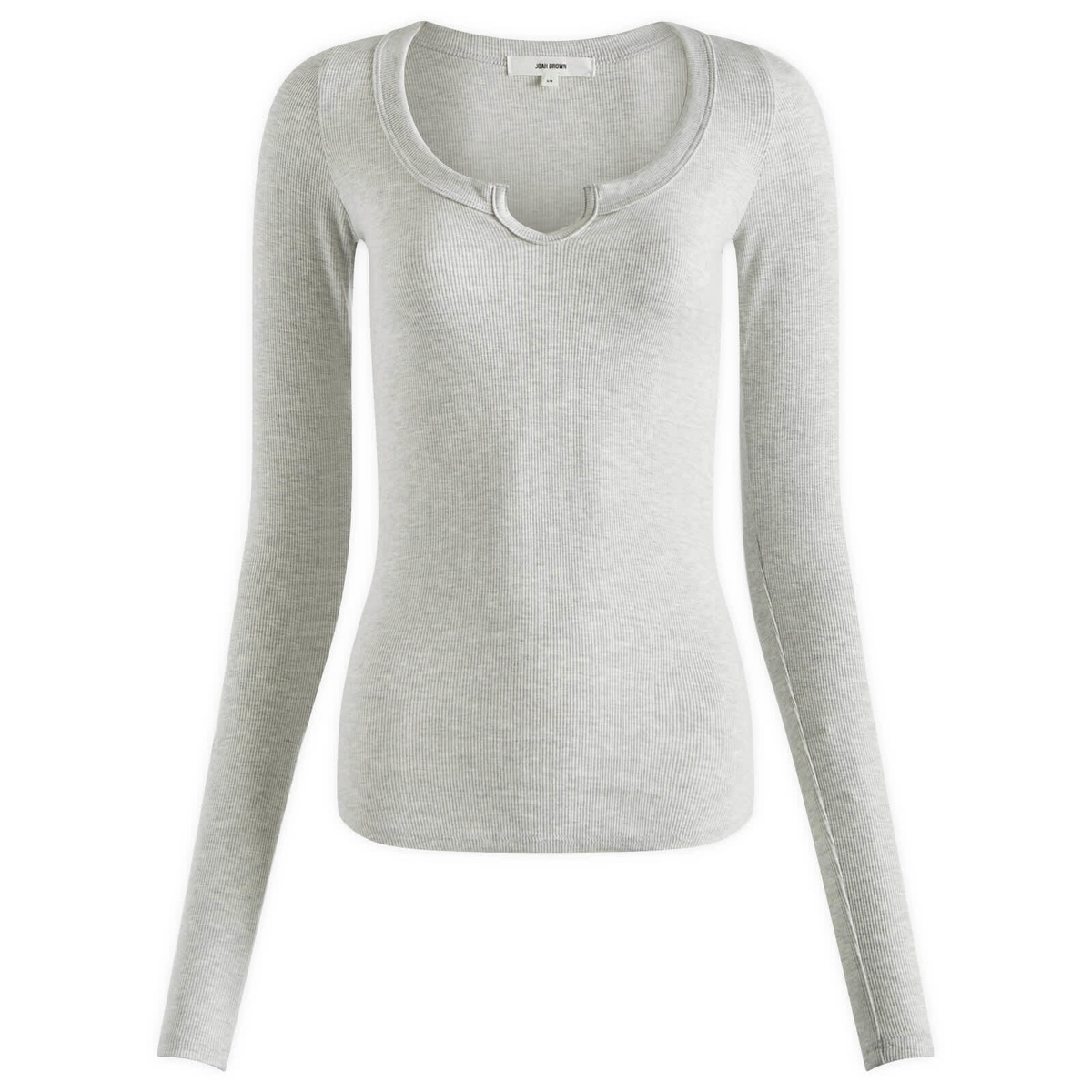 Joah Brown Women's Henley Long Sleeve Top in Pearl