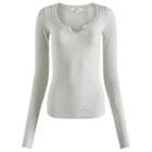 Joah Brown Women's Henley Long Sleeve Top in Pearl