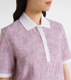Thom Browne Striped cotton-blend tweed polo dress