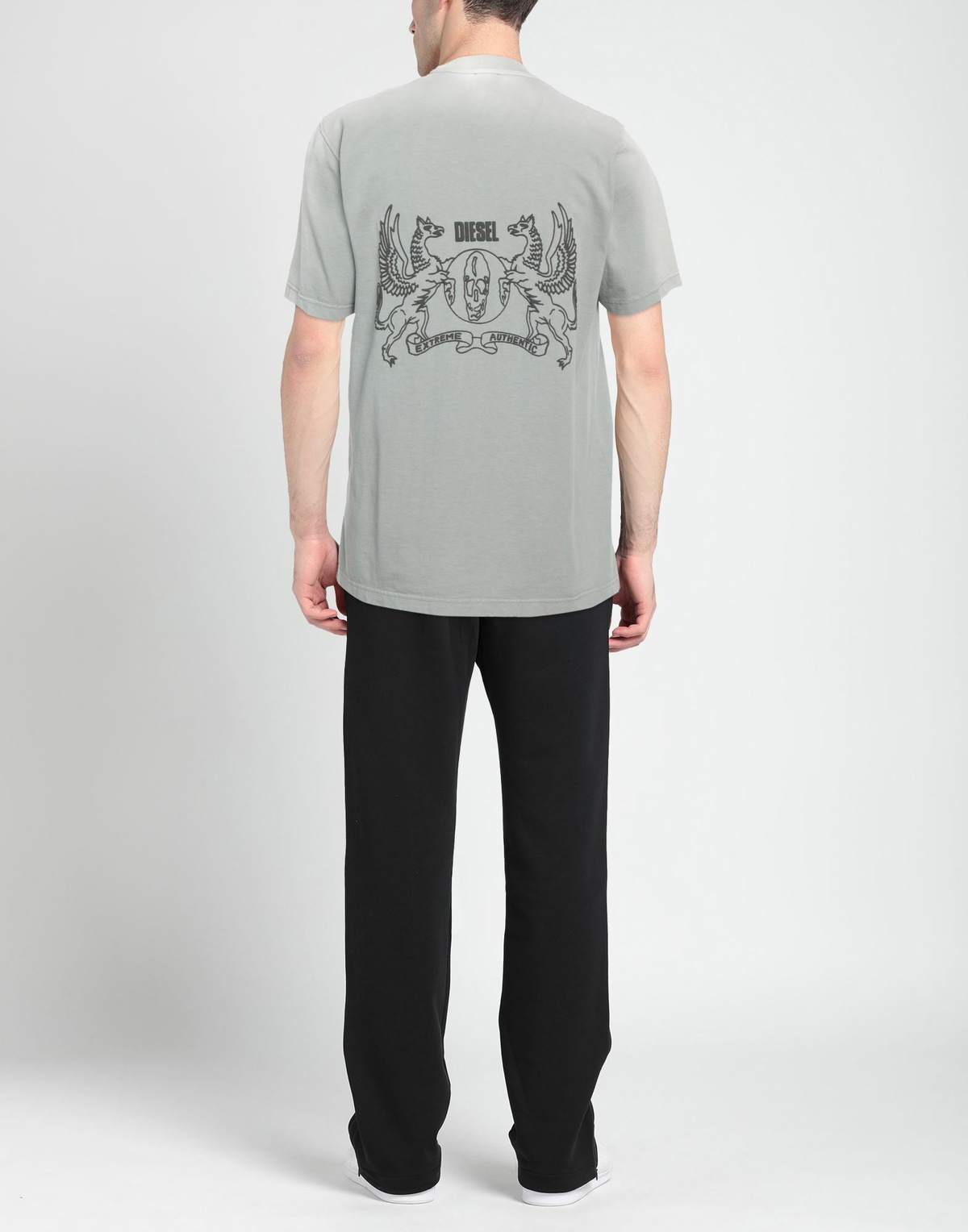 Diesel Mens T-shirt Light in Grey