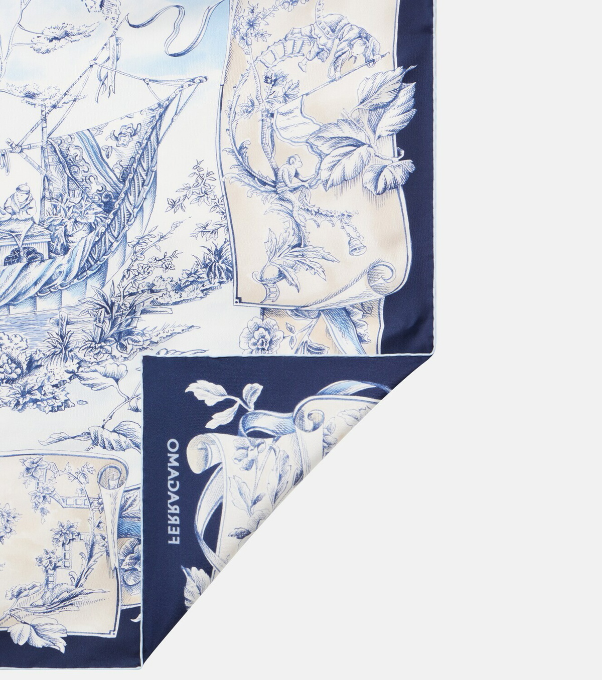 Ferragamo Printed silk scarf