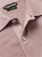 TOM FORD - Silk and Cotton-Blend Piquè Polo Shirt - Pink