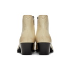 Saint Laurent Off-White Finn Crop Zip Boots