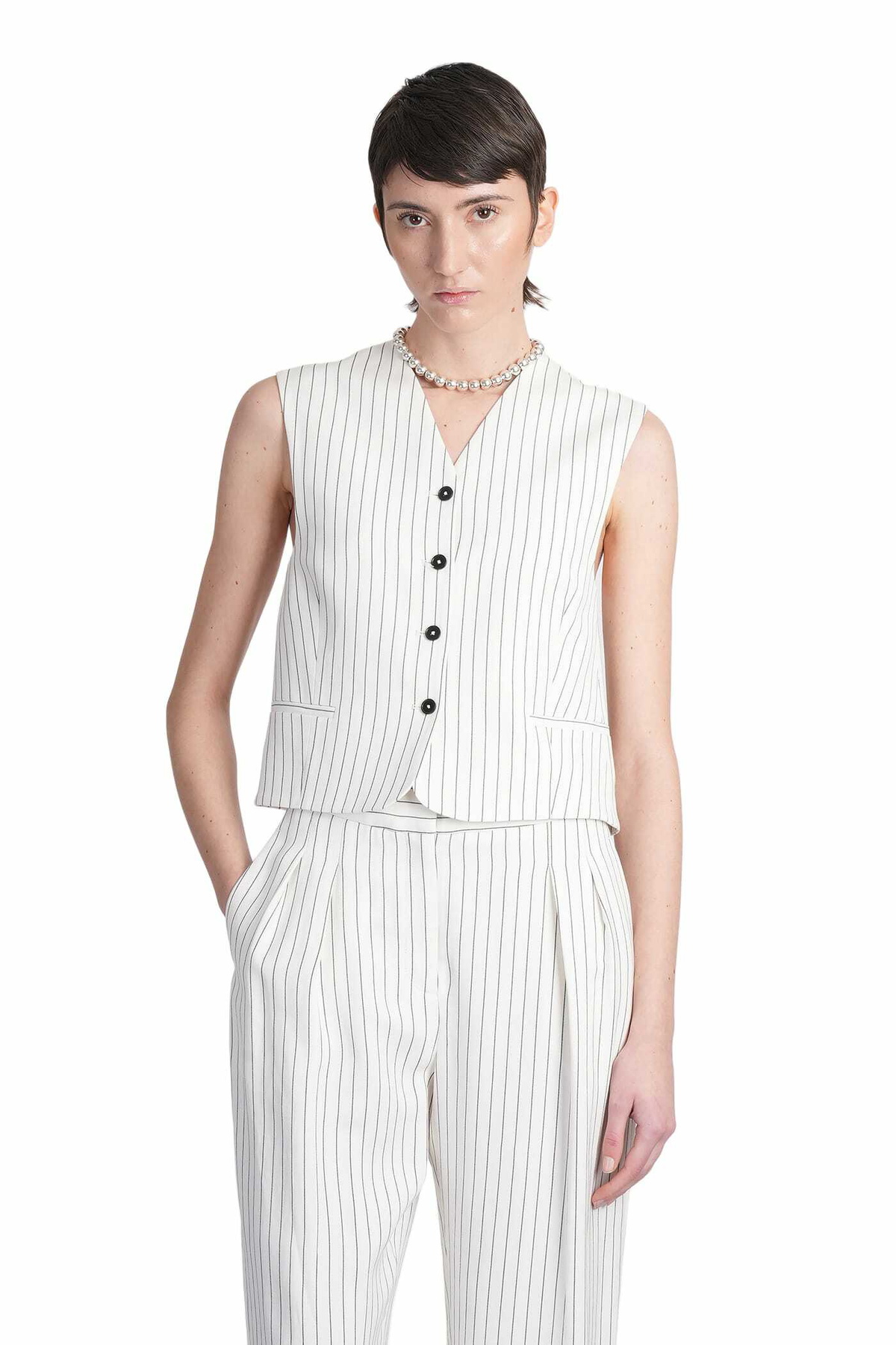 Loulou Studio Embroidered Viscose Blend Vest Loulou Studio