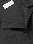 Onia - Camp-Collar Linen-Blend Shirt - Black