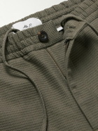 Mr P. - Edward Straight-Leg Waffle-Knit Organic Cotton Suit Trousers - Green