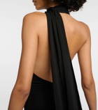 Alex Perry Scarf-detail open-back jersey minidress