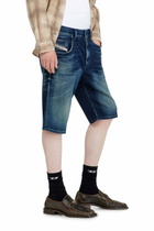 Diesel Chino shorts in shaded Jogg Jeans - Denim short pants Mens in Blue