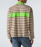 Versace Striped cotton jersey polo shirt