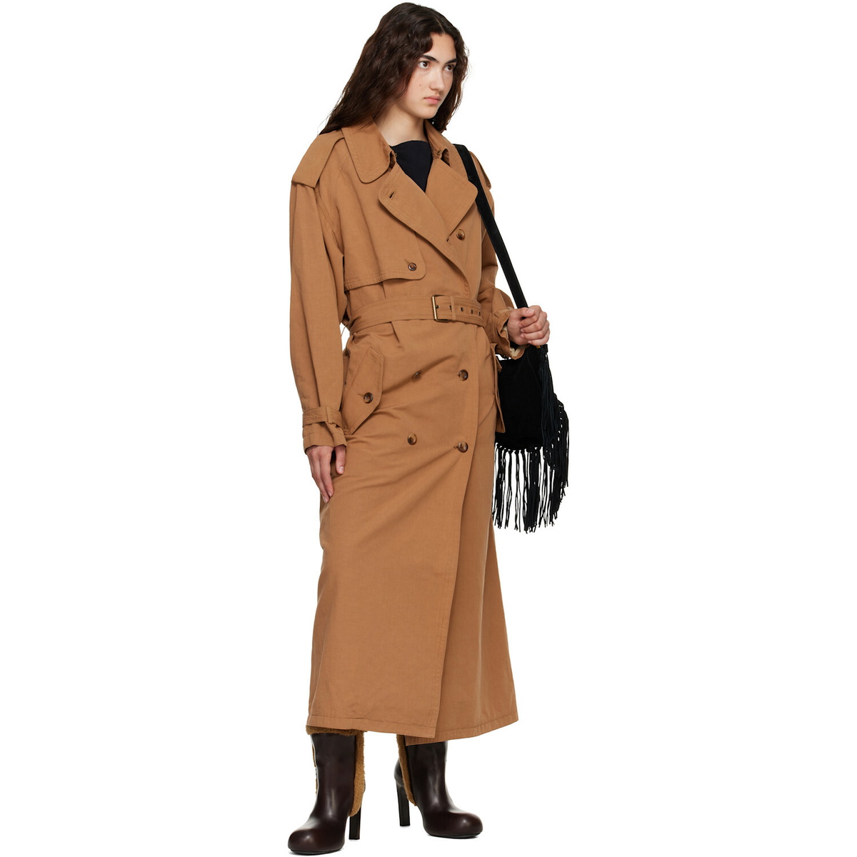 Isabel Marant Tan Violette Cotton Trench Coat