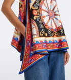 Dolce&Gabbana Carretto silk twill halterneck top