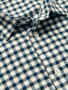 Barena - Coppi Slim-Fit Gingham Cotton-Flannel Shirt - Blue