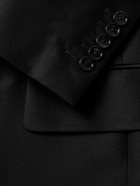 TOM FORD - Cooper Slim-Fit Double-Breasted Velvet-Trimmed Wool and Silk-Blend Tuxedo Jacket - Black