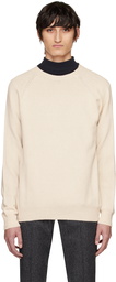 Sunspel Beige Raglan Sweater