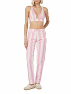 MC2 Saint Barth Woman Pink Striped Print Denim Belleville