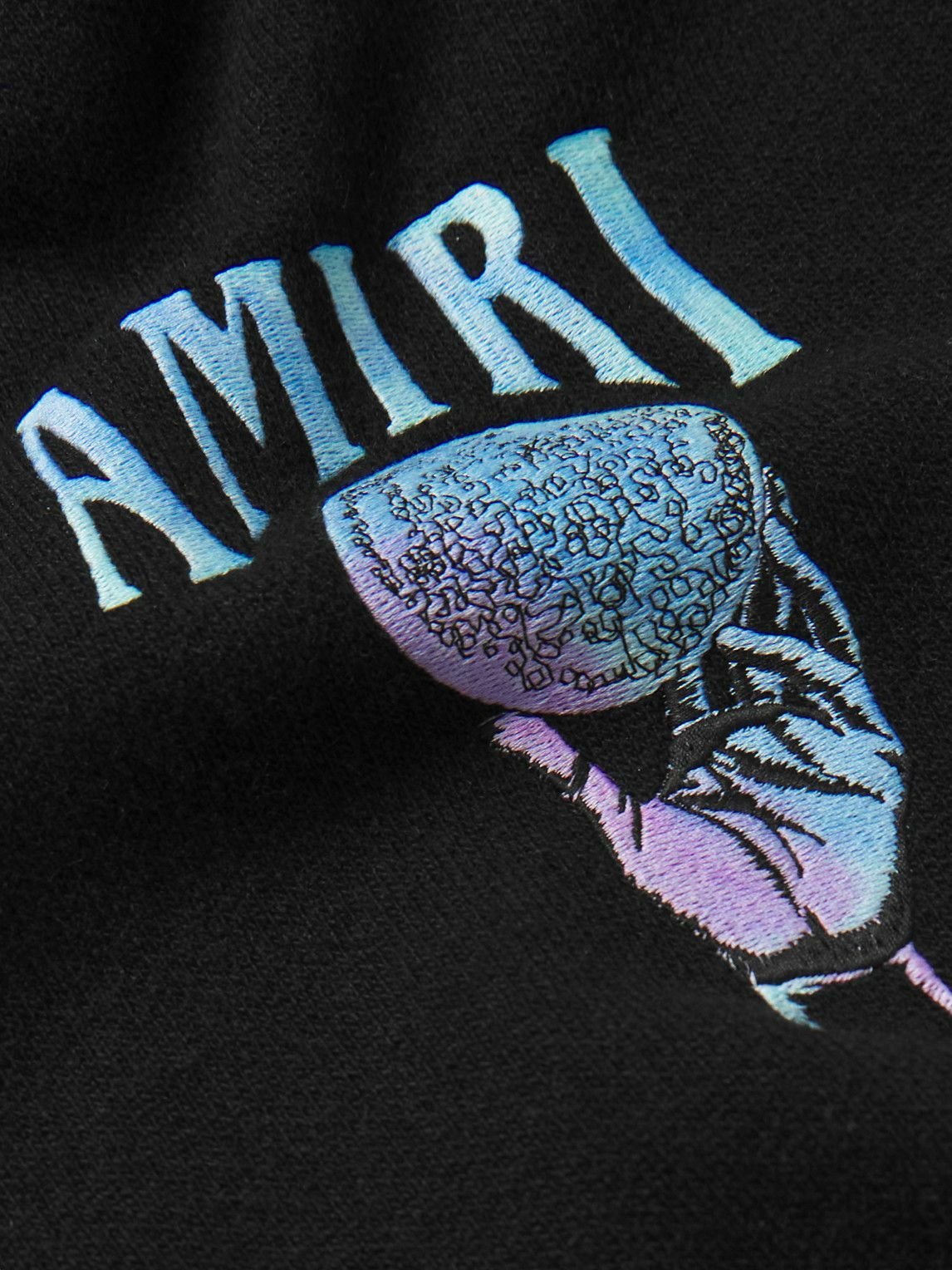AMIRI - Crystal Ball Logo-Embroidered Intarsia Cashmere