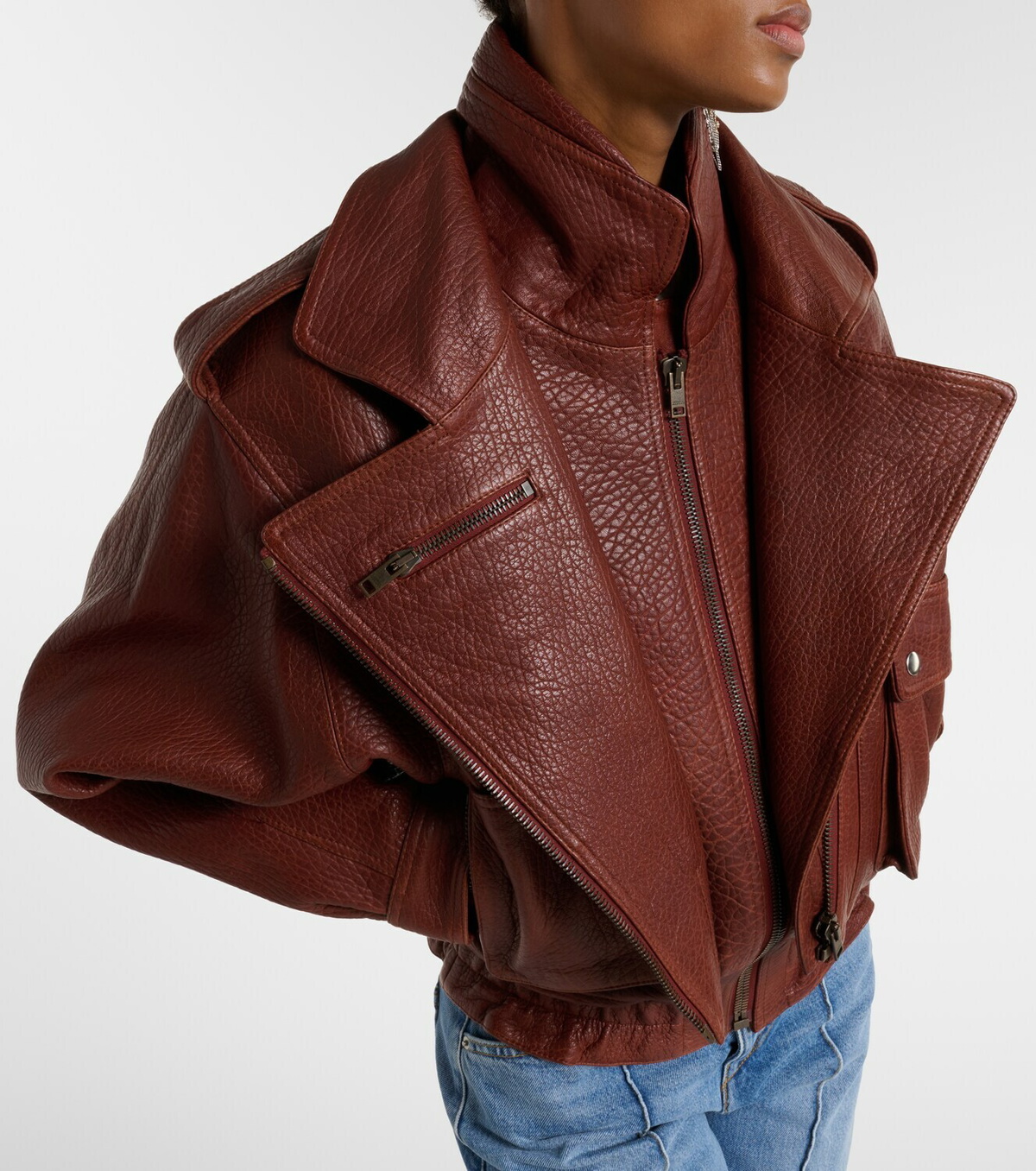 Isabel Marant Aneli leather bomber jacket