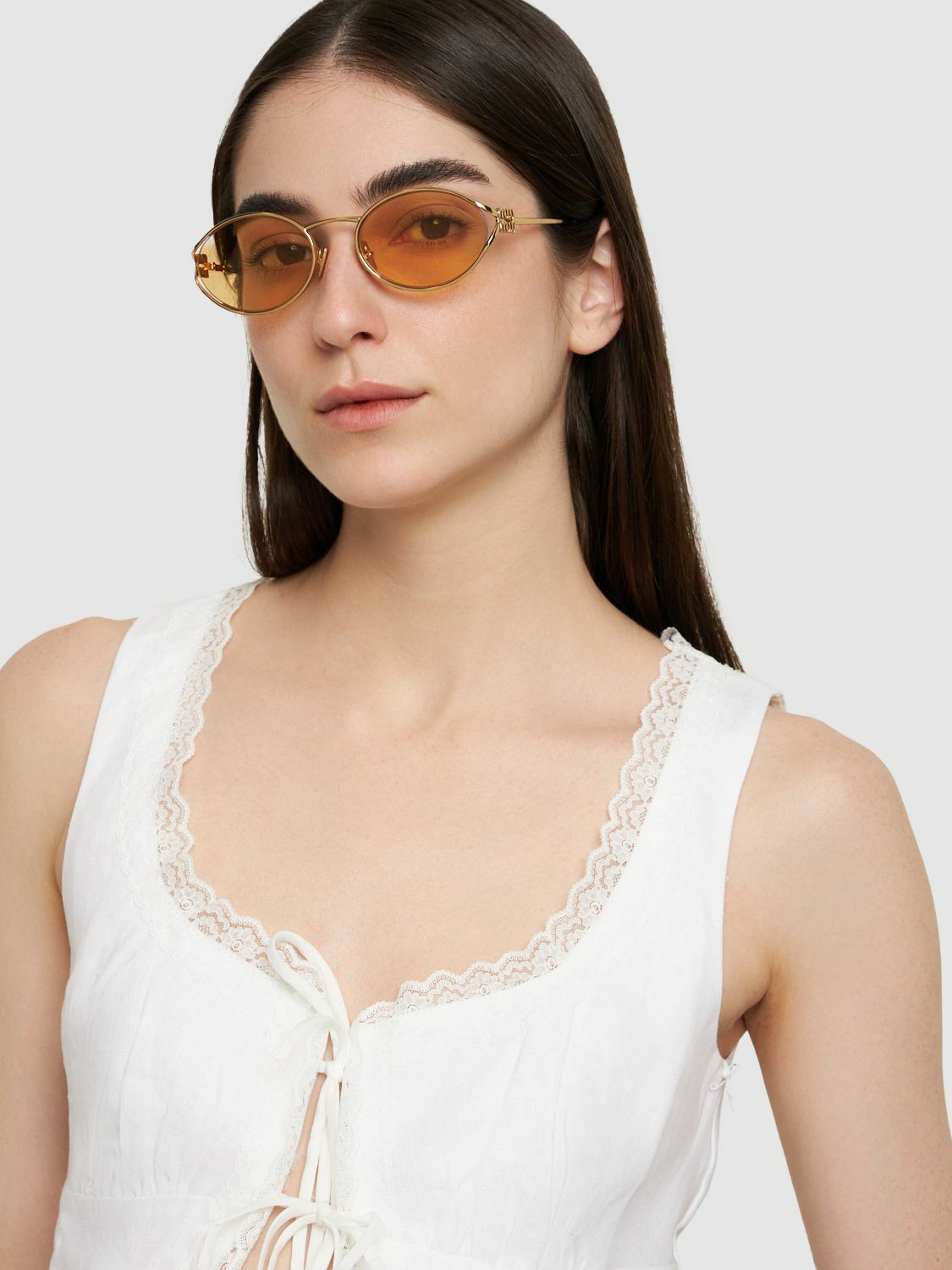MIU MIU - Oval Metal Sunglasses