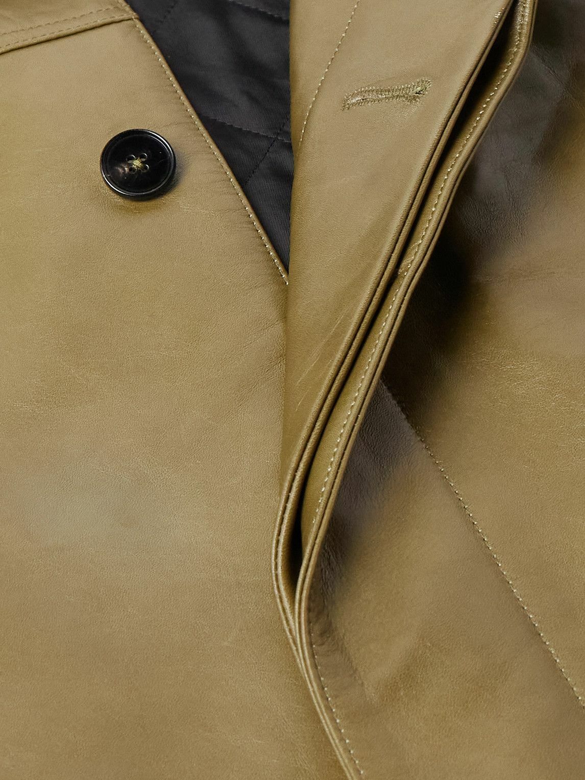 JIL SANDER ベージュ レザージャケット Jil Sander - Oversized Leather Jacket - Green Jil Sander