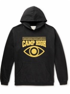 Camp High - Printed Cotton-Jersey Hoodie - Black