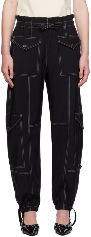 Photo: GANNI Black Light Slub Pocket Trousers