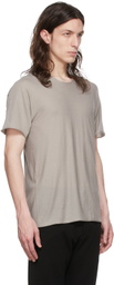 Label Under Construction Grey Cotton T-Shirt