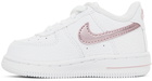 Nike Baby White & Pink Force 1 Sneakers