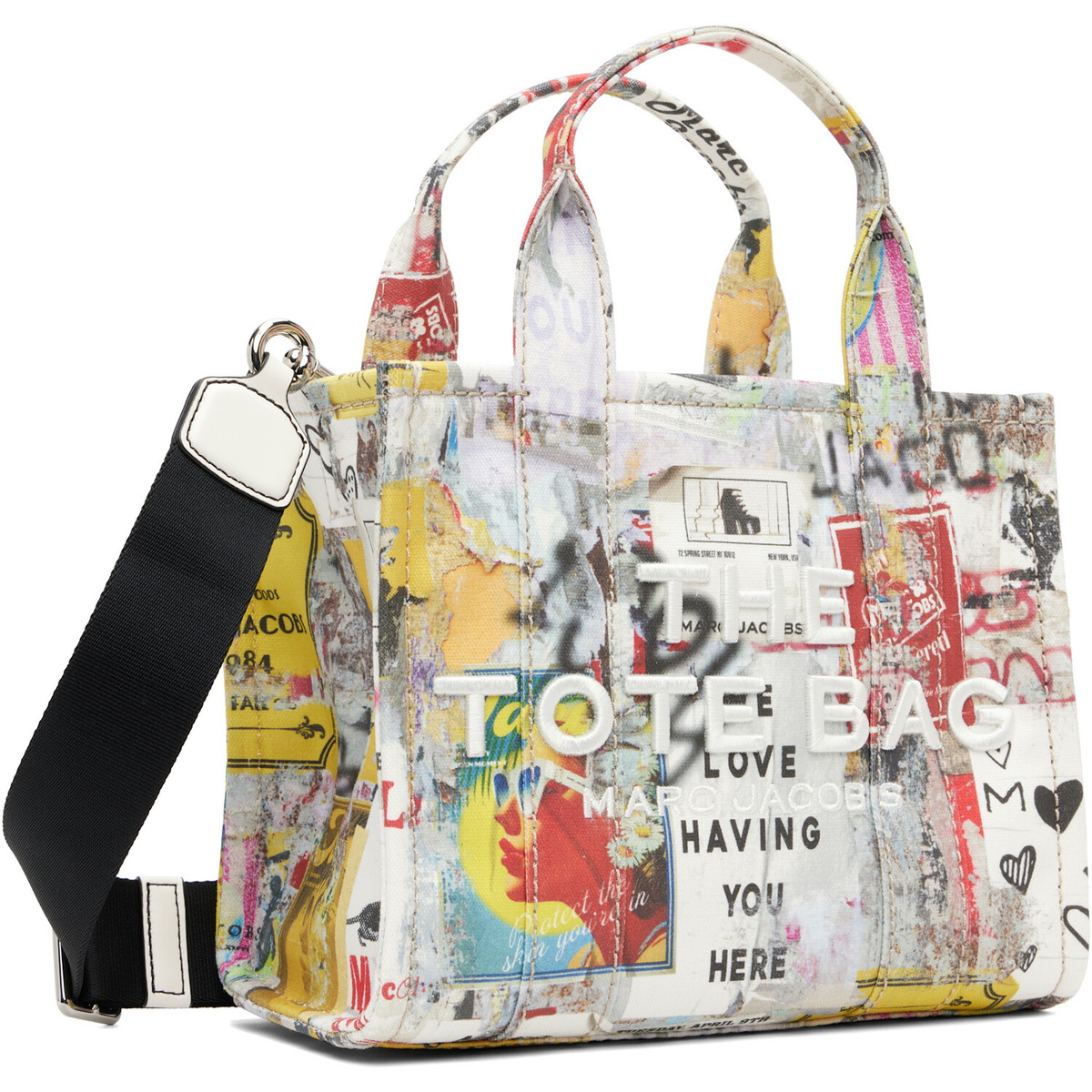 Marc Jacobs White 'The Pop Americana Canvas Small' Tote