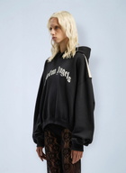Palm Angels Curved Logo Track Crop Hooded Sweatshirt