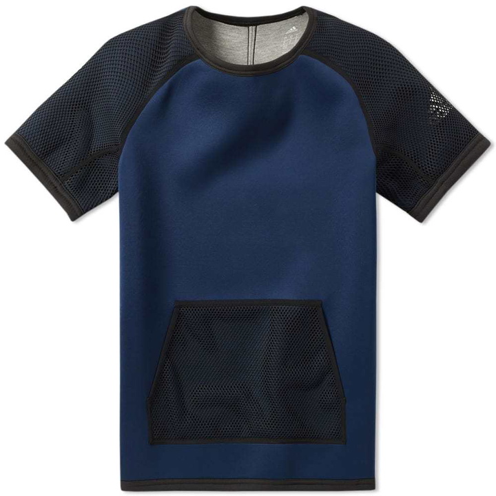 Photo: Adidas x Kolor Short Sleeve Neoprene Crew Sweat Blue