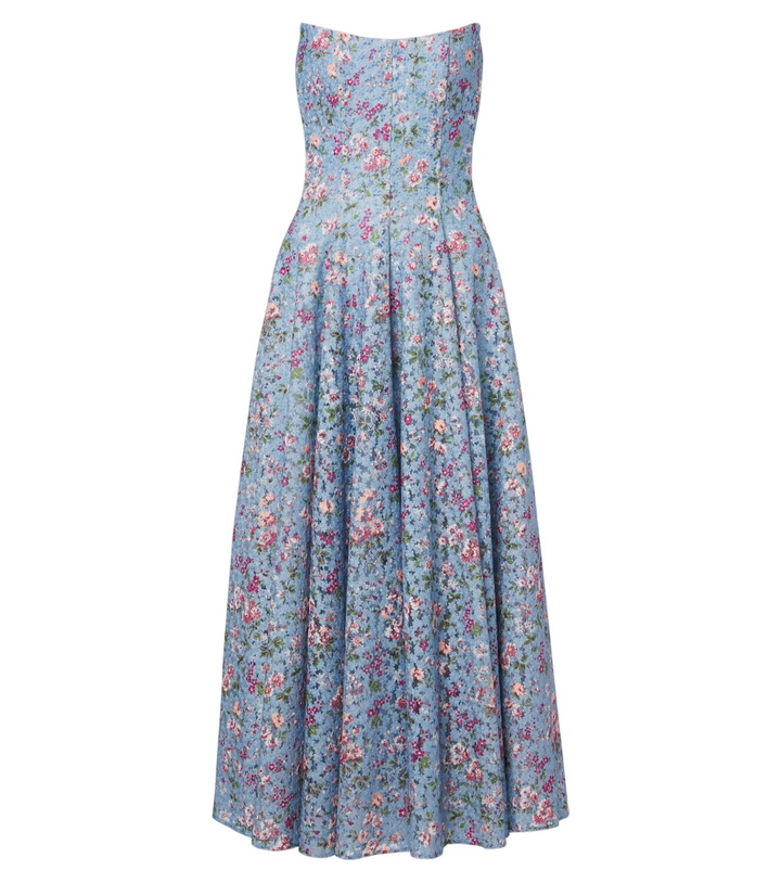 Photo: Markarian Embroidered floral bustier cocktail dress