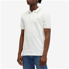 Fred Perry Men's Twin Tipped Polo Shirt in Snow/Oat/Stone