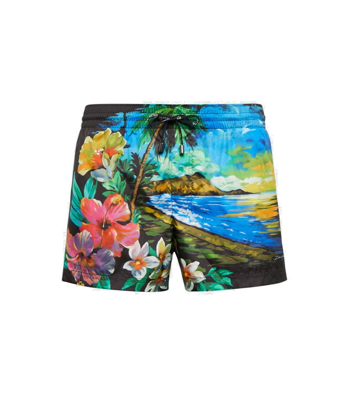 Photo: Dolce&Gabbana - Printed swim shorts