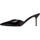 Paris Texas Black & Brown Lidia Sabot 70 Heels