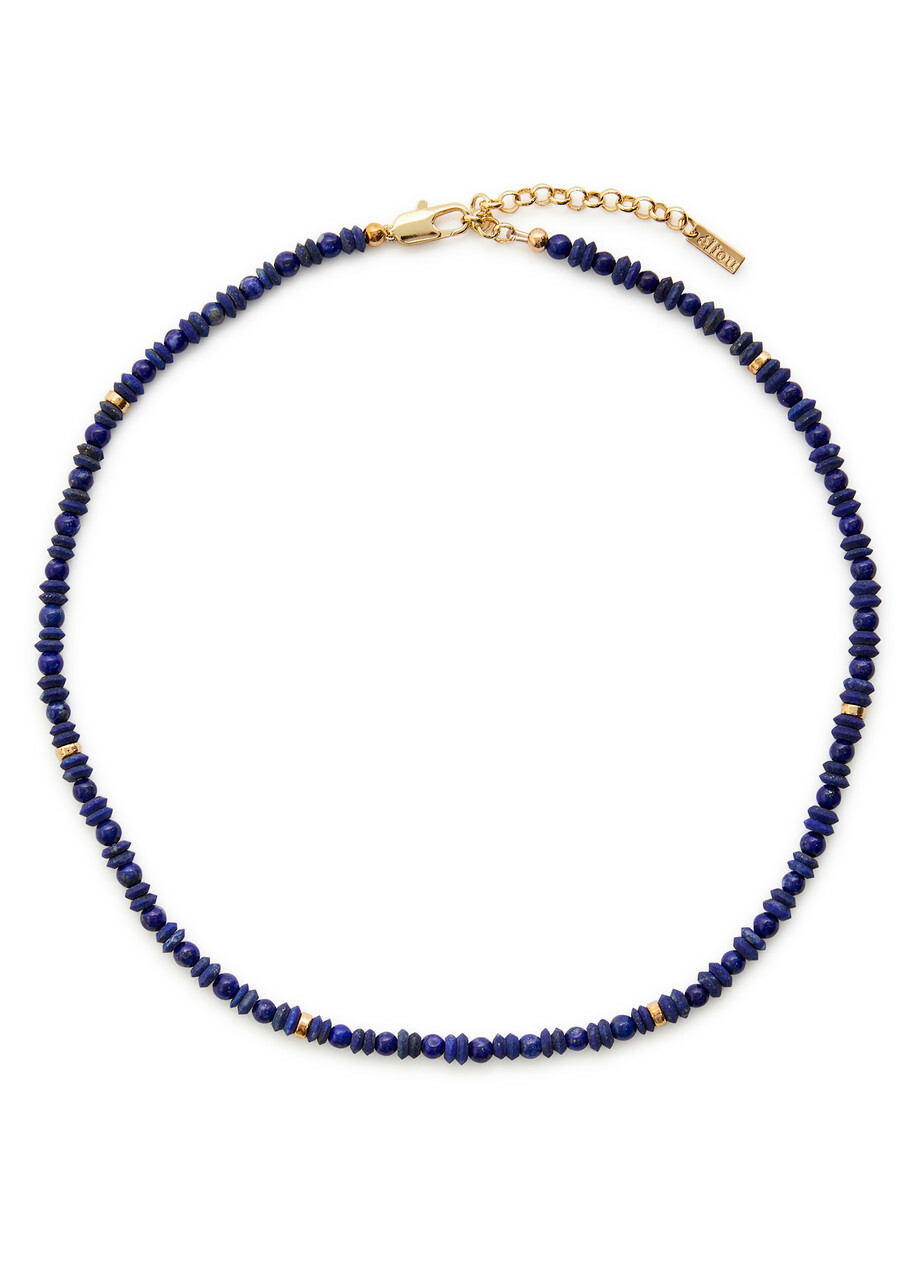 Eliou Leo Beaded 18kt Gold-plated Necklace - Blue - One Size