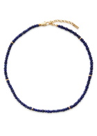 Eliou Leo Beaded 18kt Gold-plated Necklace - Blue - One Size