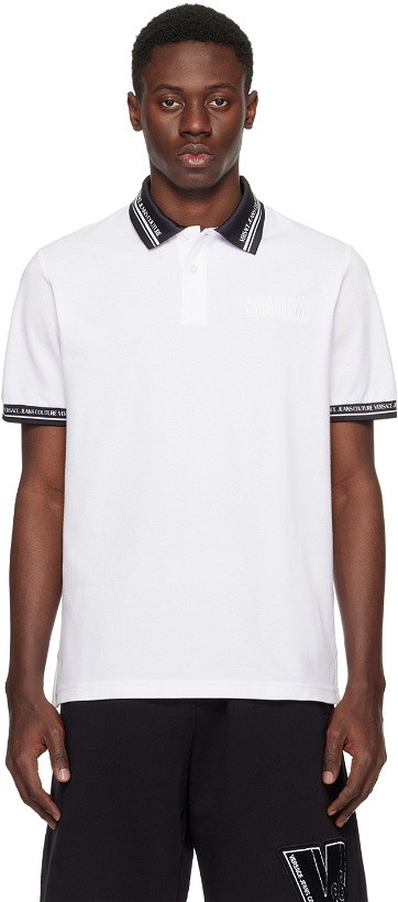 Photo: Versace Jeans Couture White Printed Polo
