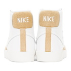 Nike White and Beige Blazer Mid 77 Vintage Sneakers