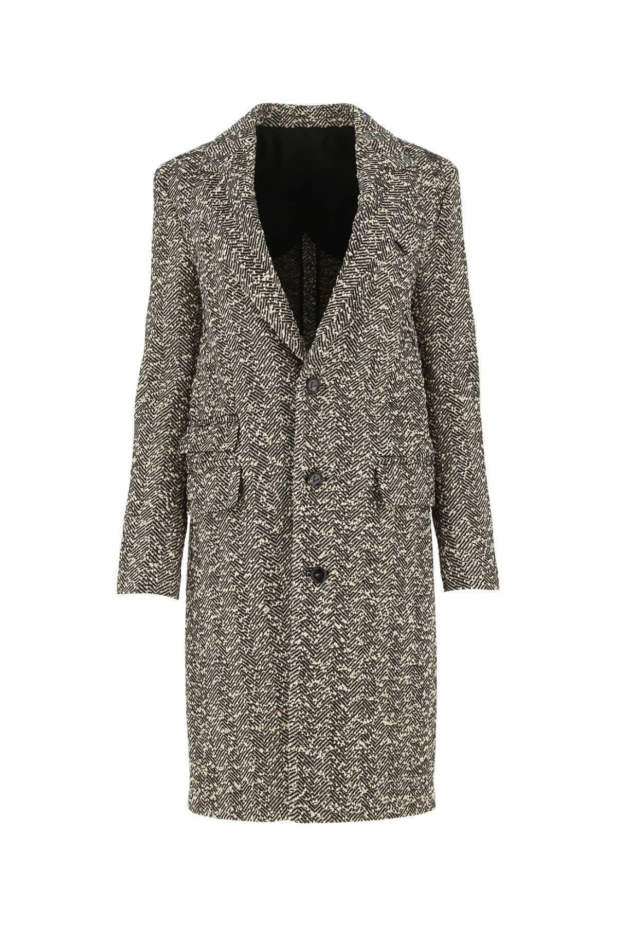 コート BOTTEGA VENETA Black Stretch Acrylic Blend Coat Bottega Veneta - Black Trench Coat | Mitchell Stores