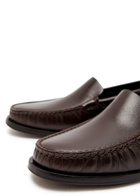 Aeyde Arthur Leather Loafers Brown