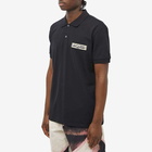 Alexander McQueen Men's Logo Patch Polo Shirt in Black