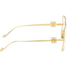 LOEWE Gold Oversize Square Retro Glasses