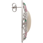 Jiwinaia SSENSE Exclusive Pink 69 Floral Disc Earrings
