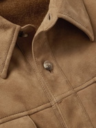 The Row - Bento Panelled Shearling Shirt Jacket - Neutrals
