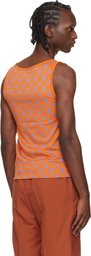 Dries Van Noten Orange & Purple Jacquard Tank Top