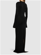 NINA RICCI - Flared Cuff Cutout Jersey Long Dress
