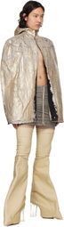 Rick Owens Gold Hollywood Pville Cape Denim Jacket