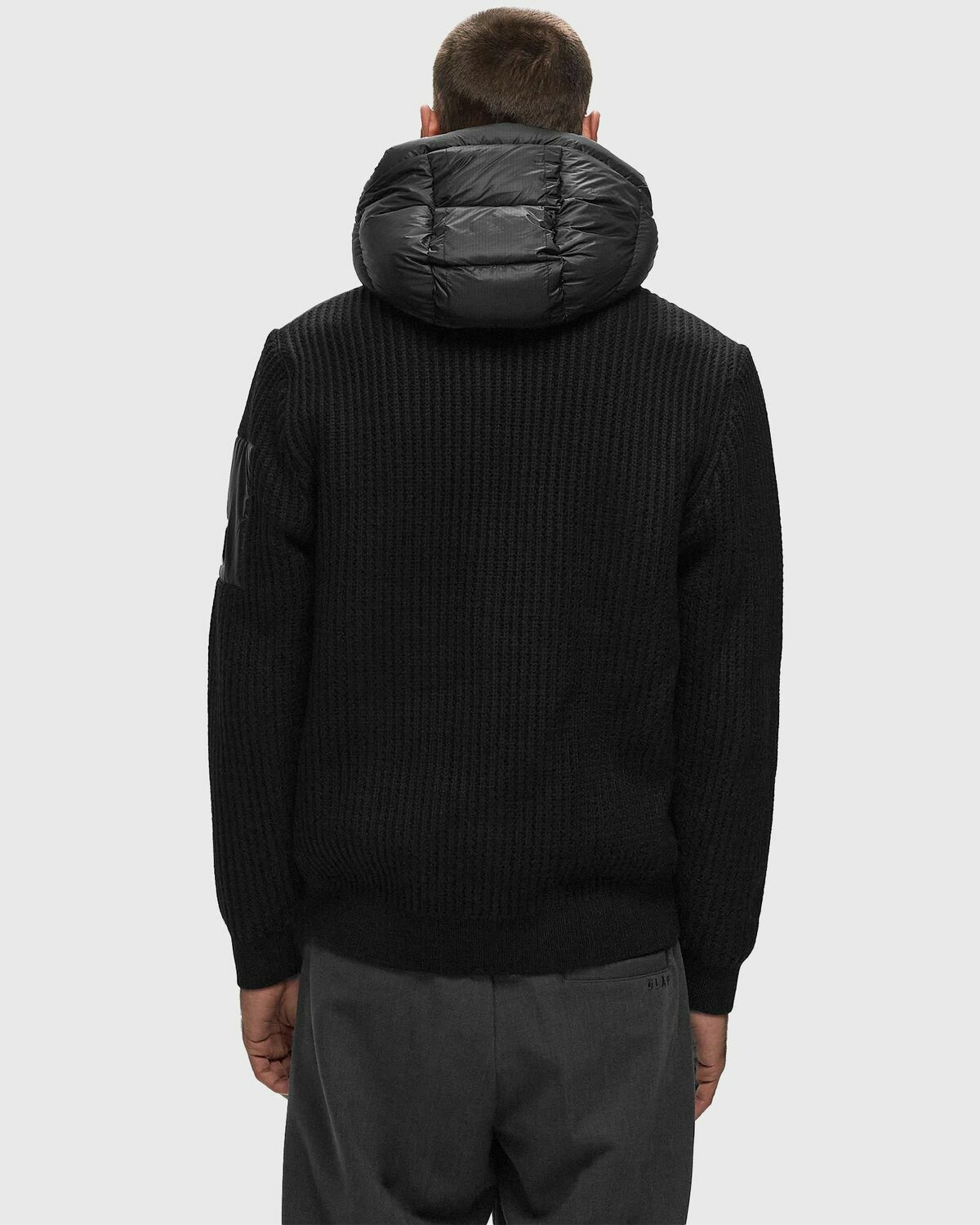 C.P. Company Knitwear Jacket In Merino Wool Extrafine Black