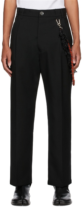 Photo: Song for the Mute Black Loose Pleated Trousers