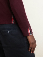Thom Browne - Milano Stitch Wool, Linen and Cotton-Blend Sweater - Burgundy